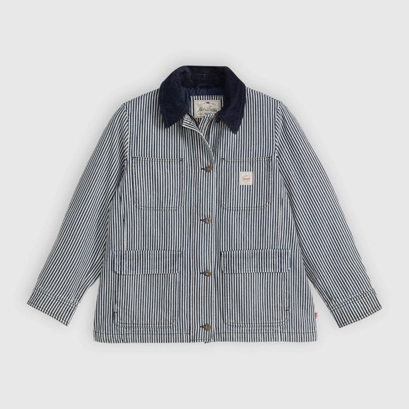 Best Seller New Levi's Bree Barn Striped Jacket Women's L - Picture 3 of 15